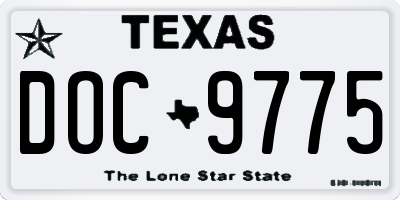 TX license plate DOC9775