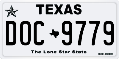 TX license plate DOC9779