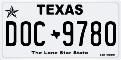 TX license plate DOC9780