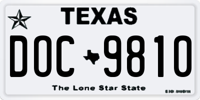 TX license plate DOC9810