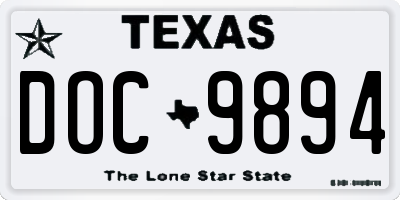 TX license plate DOC9894
