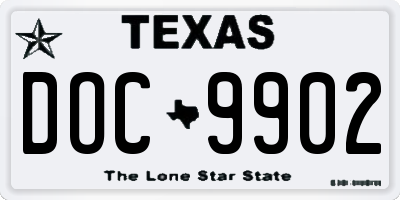 TX license plate DOC9902