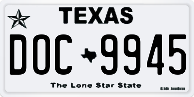 TX license plate DOC9945