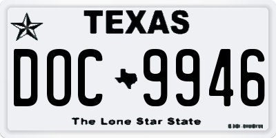 TX license plate DOC9946