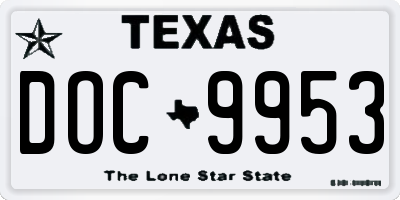 TX license plate DOC9953