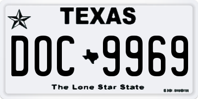 TX license plate DOC9969