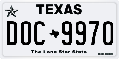 TX license plate DOC9970