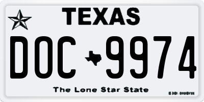 TX license plate DOC9974