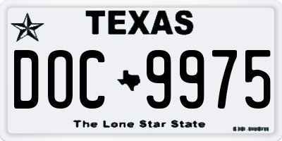 TX license plate DOC9975