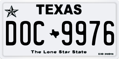 TX license plate DOC9976