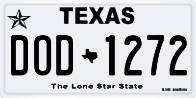 TX license plate DOD1272