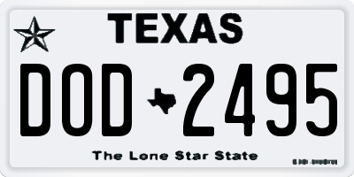TX license plate DOD2495
