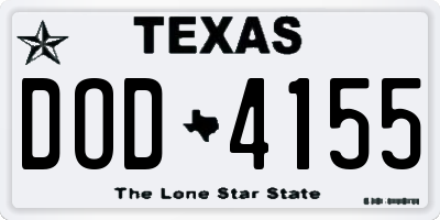 TX license plate DOD4155