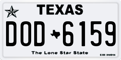 TX license plate DOD6159