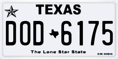TX license plate DOD6175