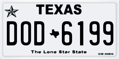 TX license plate DOD6199