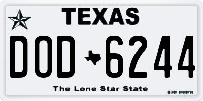 TX license plate DOD6244