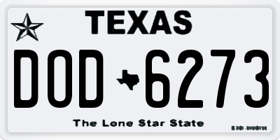 TX license plate DOD6273