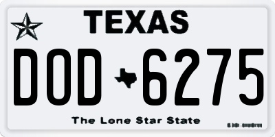 TX license plate DOD6275