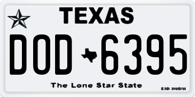 TX license plate DOD6395