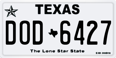 TX license plate DOD6427