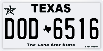 TX license plate DOD6516