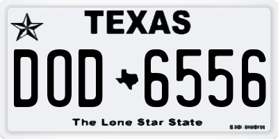 TX license plate DOD6556