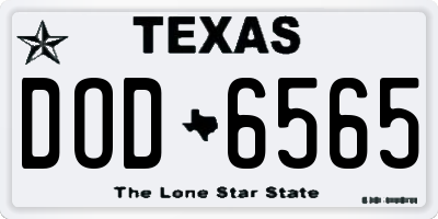 TX license plate DOD6565