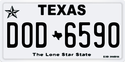 TX license plate DOD6590