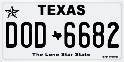 TX license plate DOD6682