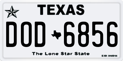 TX license plate DOD6856