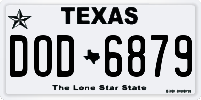 TX license plate DOD6879