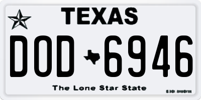 TX license plate DOD6946