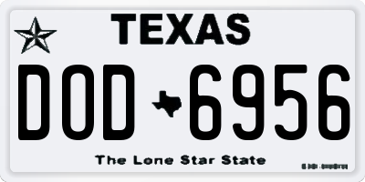 TX license plate DOD6956