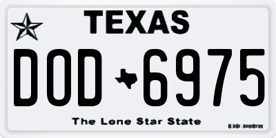 TX license plate DOD6975