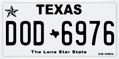 TX license plate DOD6976