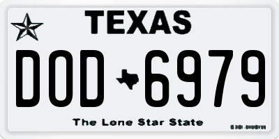 TX license plate DOD6979