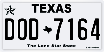 TX license plate DOD7164