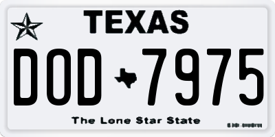 TX license plate DOD7975