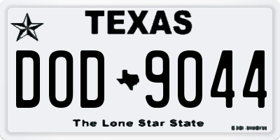 TX license plate DOD9044