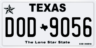 TX license plate DOD9056