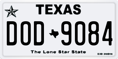 TX license plate DOD9084