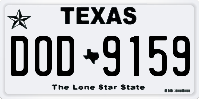 TX license plate DOD9159