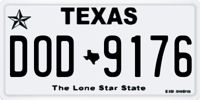 TX license plate DOD9176