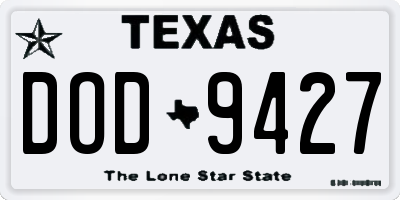 TX license plate DOD9427