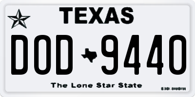 TX license plate DOD9440
