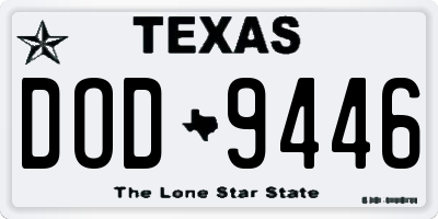 TX license plate DOD9446