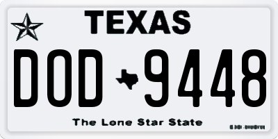TX license plate DOD9448