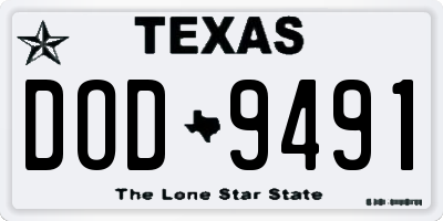 TX license plate DOD9491