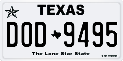 TX license plate DOD9495